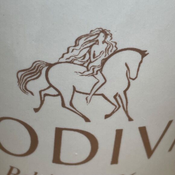 Godiva Belgium 1926 Lady Horse Logo Coffee Mug Chocolates 16oz Glam Gold - Picture 2 of 4